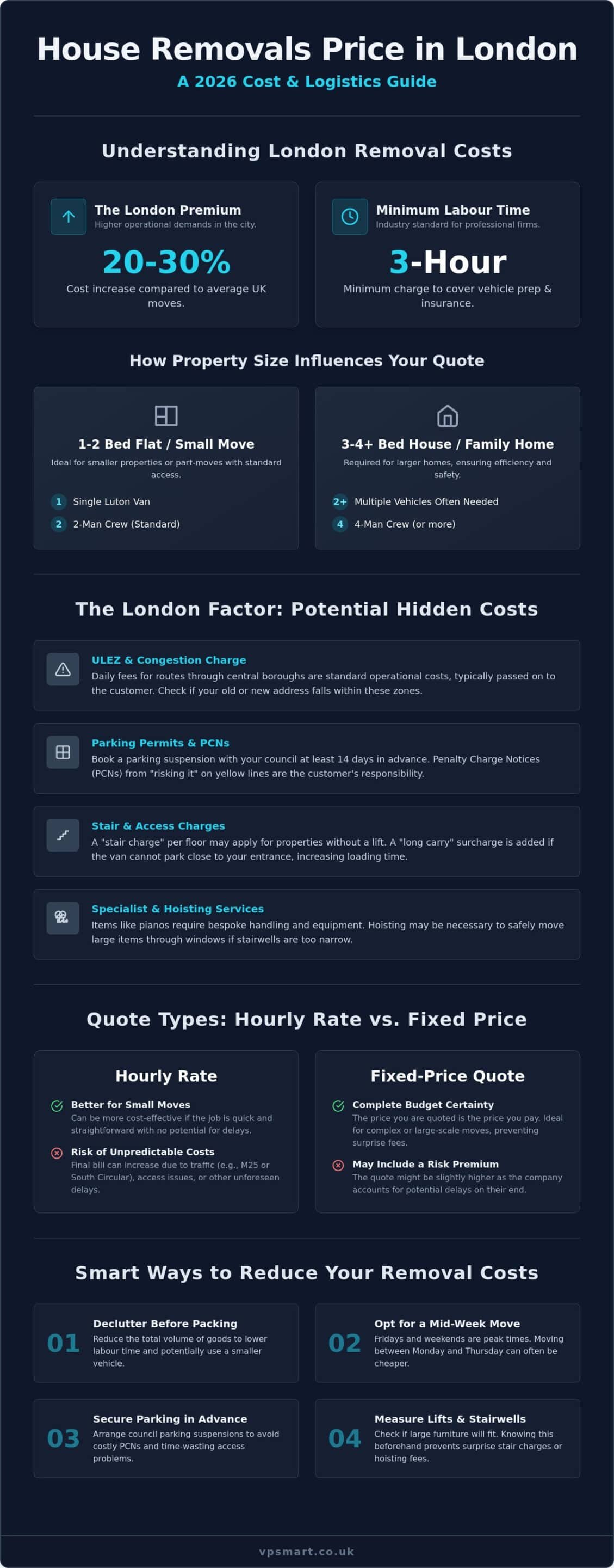 House Removals Price in London: 2026 Cost Guide & Local Factors