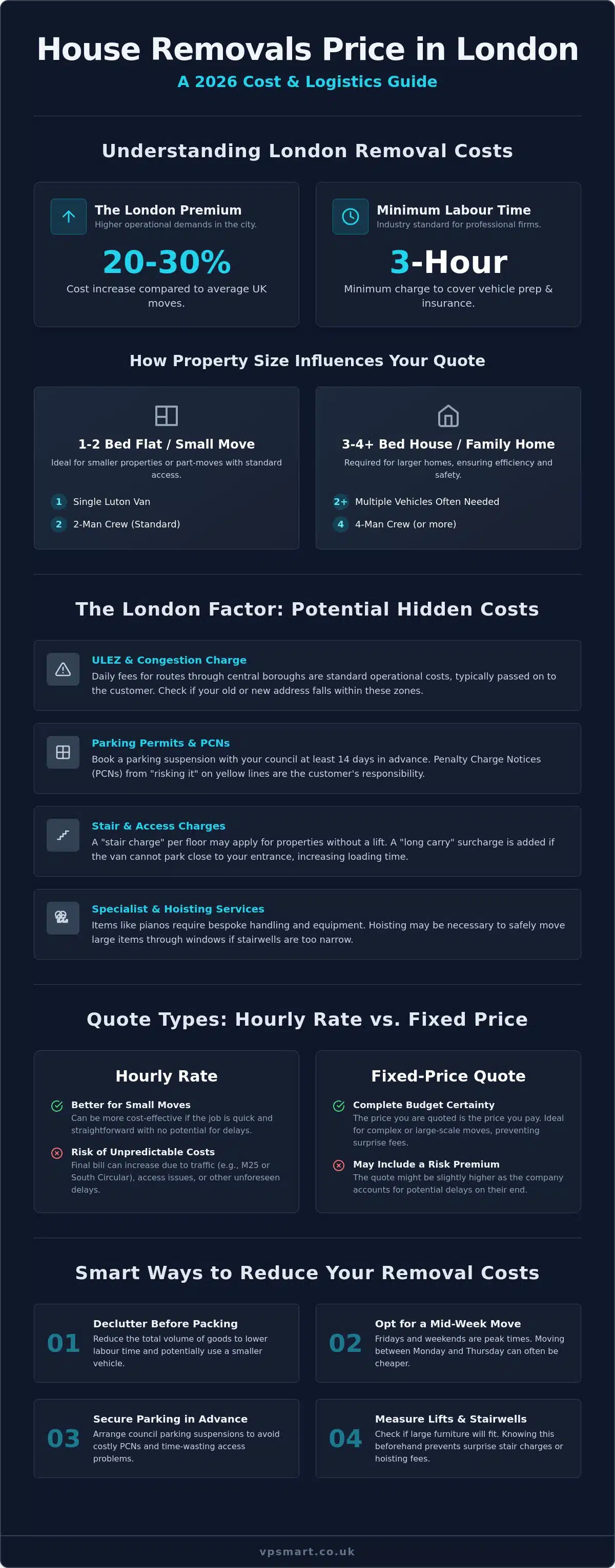 House Removals Price in London: 2026 Cost Guide & Local Factors