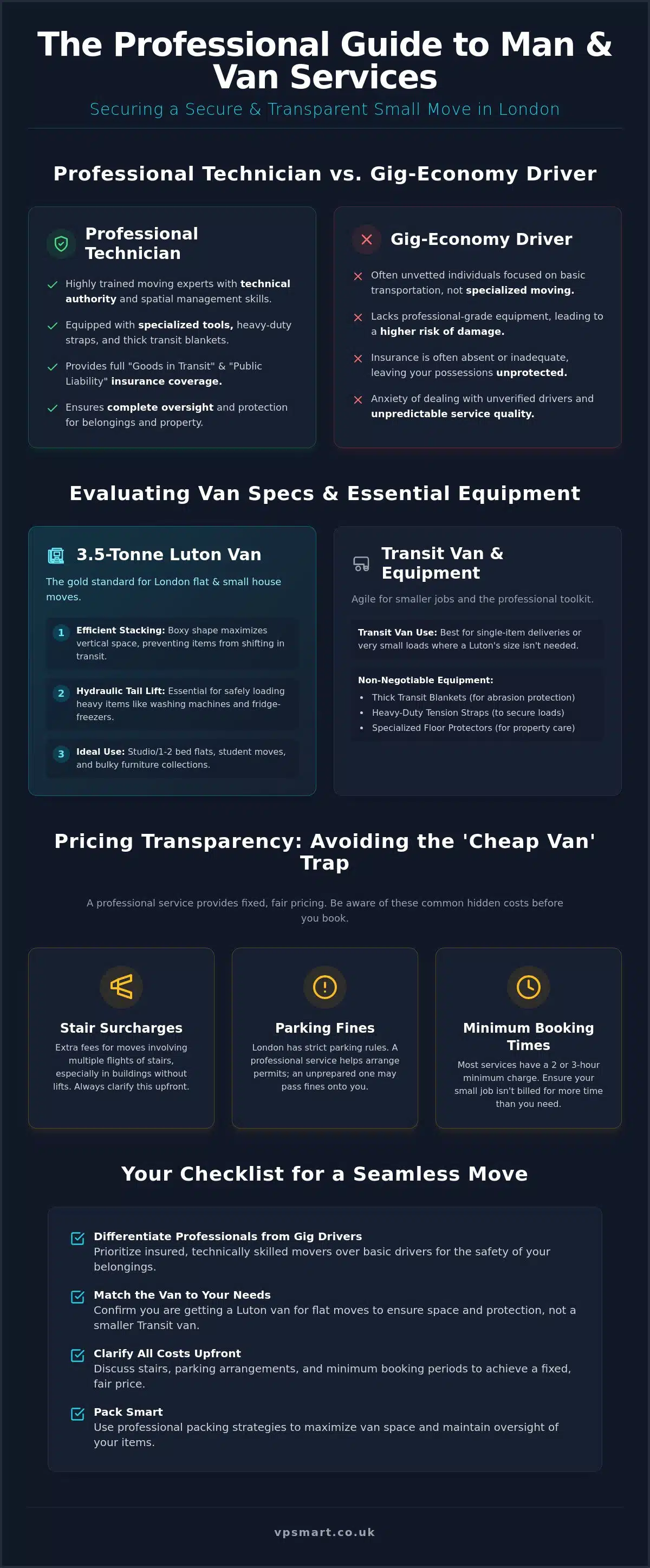 Man and Van for Small Moves in London: The Professional 2026 Guide