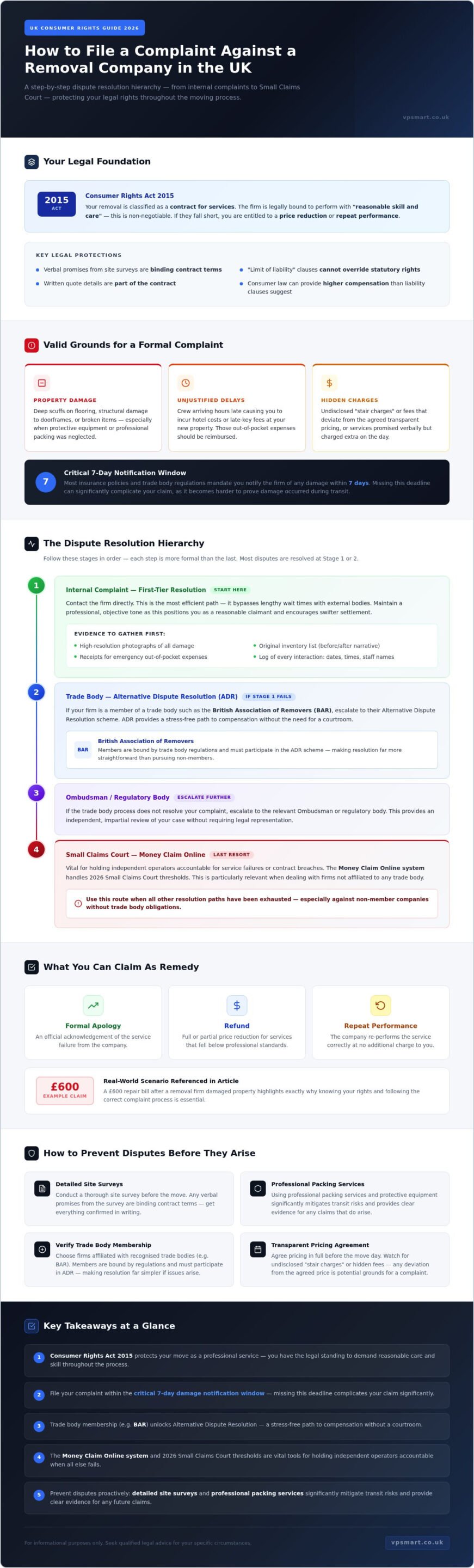 Filing a Complaint Against a Moving Company in the UK: A 2026 Step-by-Step Guide